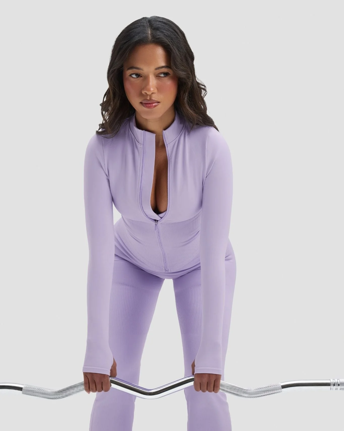 Elevate™ Compression Long Sleeve Jacket | Lilac - Image 8