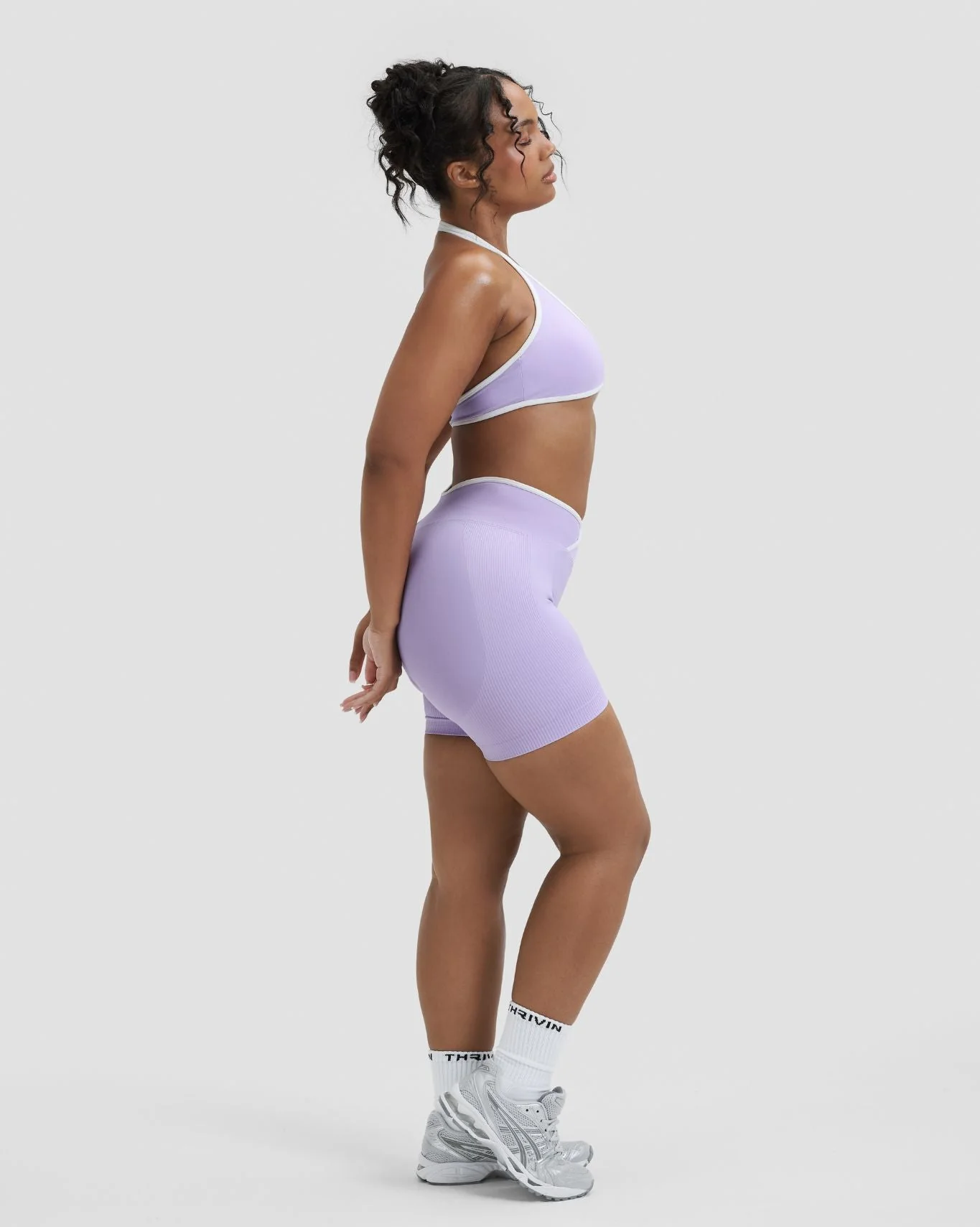 Elevate™ Outline Short Scrunch Shorts | Lilac - Image 5