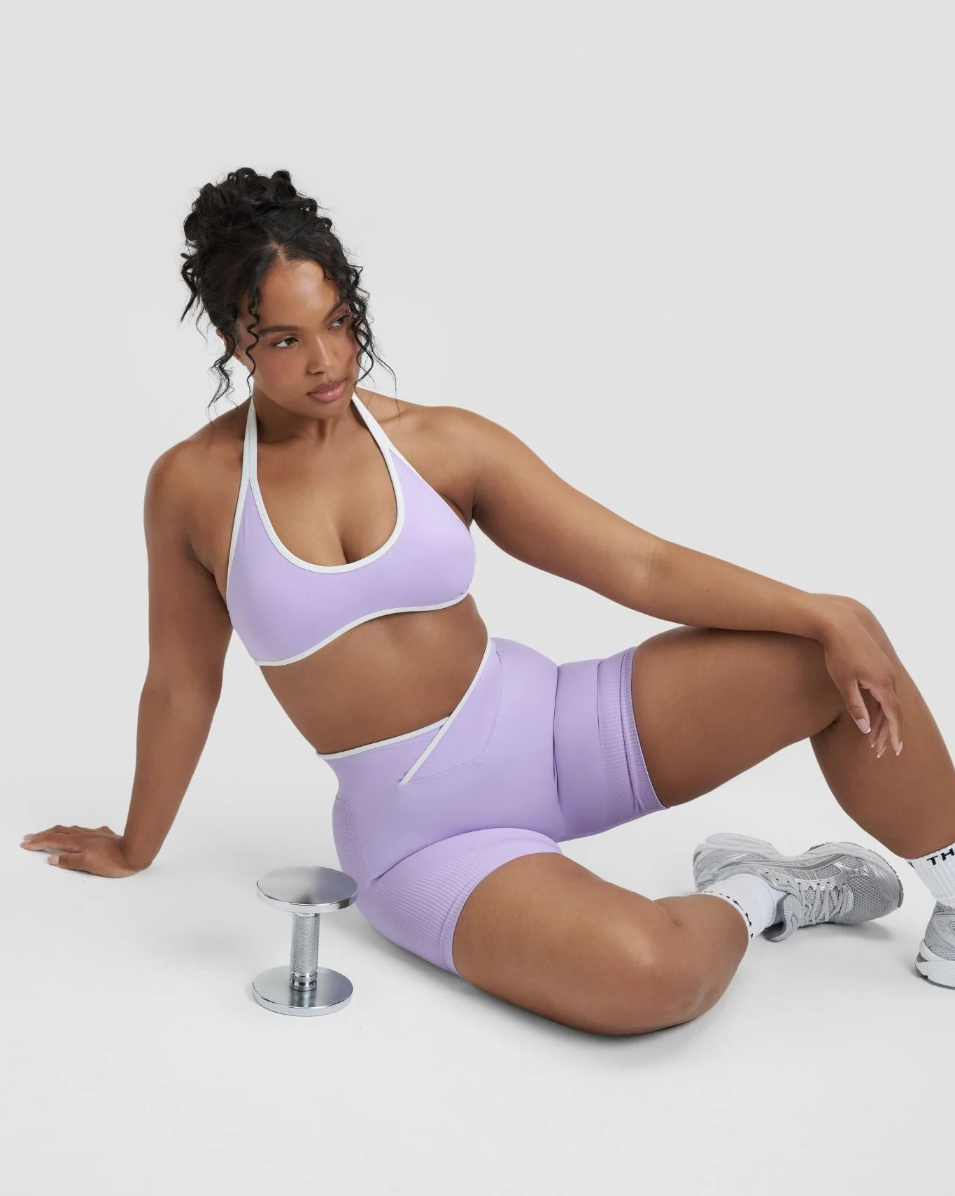 Elevate™ Outline Short Scrunch Shorts | Lilac - Image 6