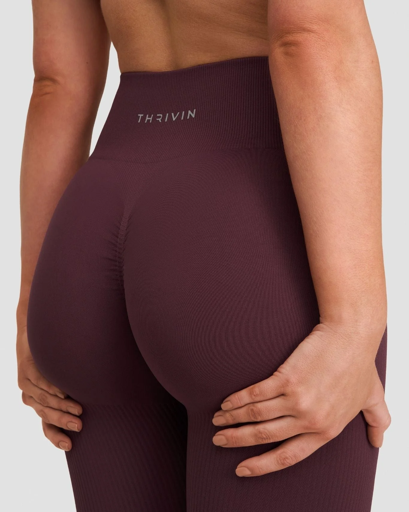Elevate™ Sculpting High Waist Scrunch Leggings | Dark Mauve - Image 2
