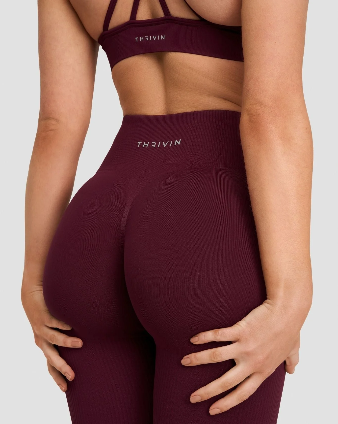 Elevate™ Sculpting High Waist Scrunch Leggings | Merlot - Image 2