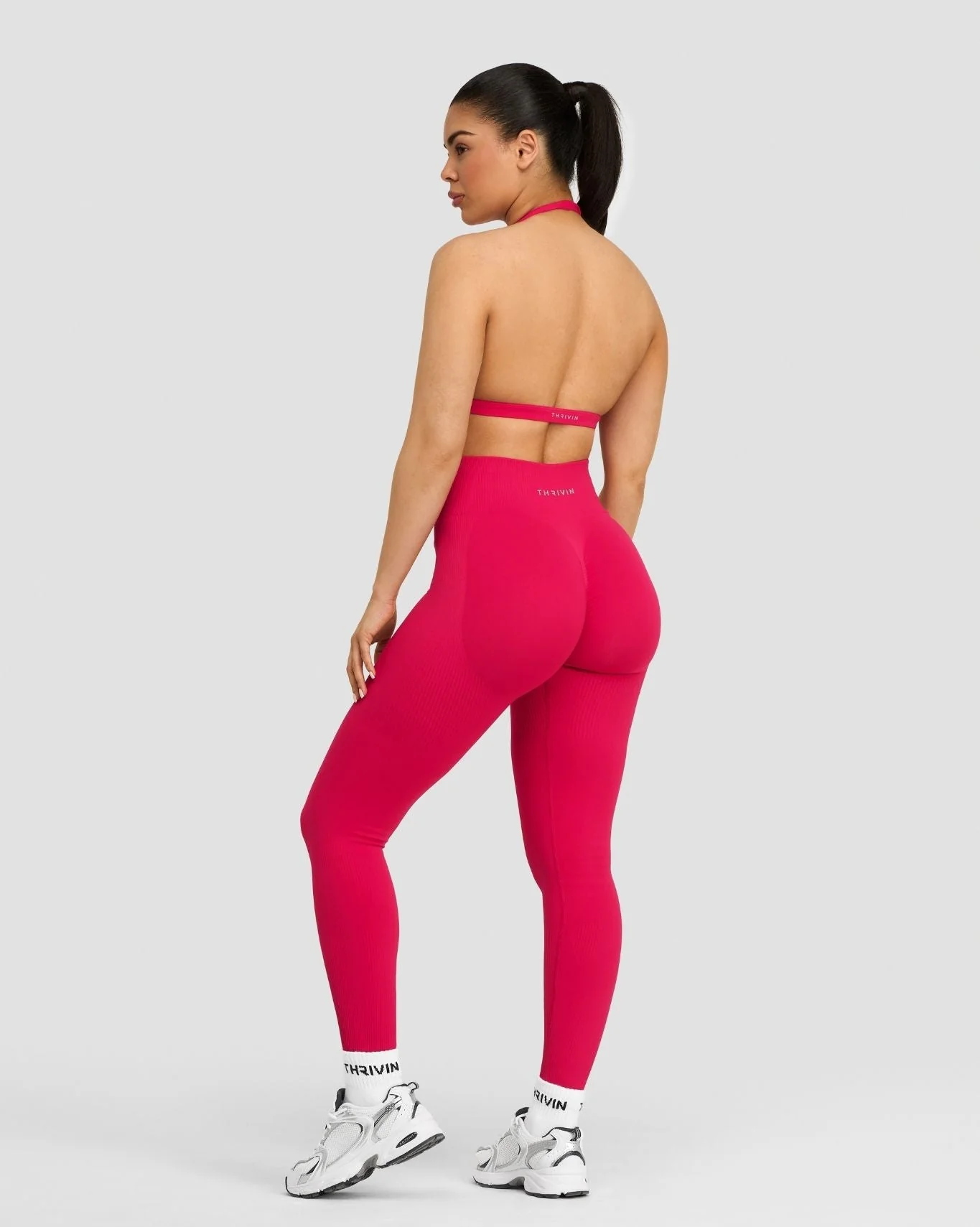Elevate™ Sculpting High Waist Scrunch Leggings | Strawberry - Image 4