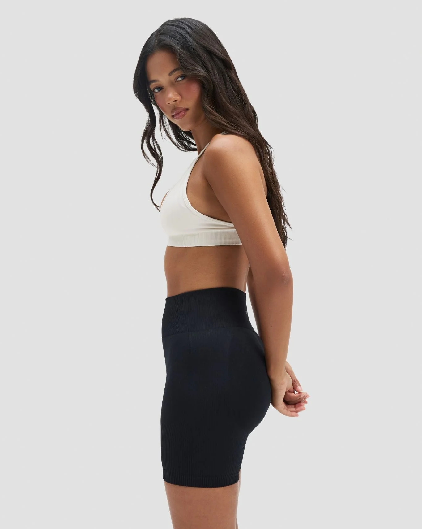 Elevate™ Sculpting High Waist Scrunch Shorts | Night Black - Image 4