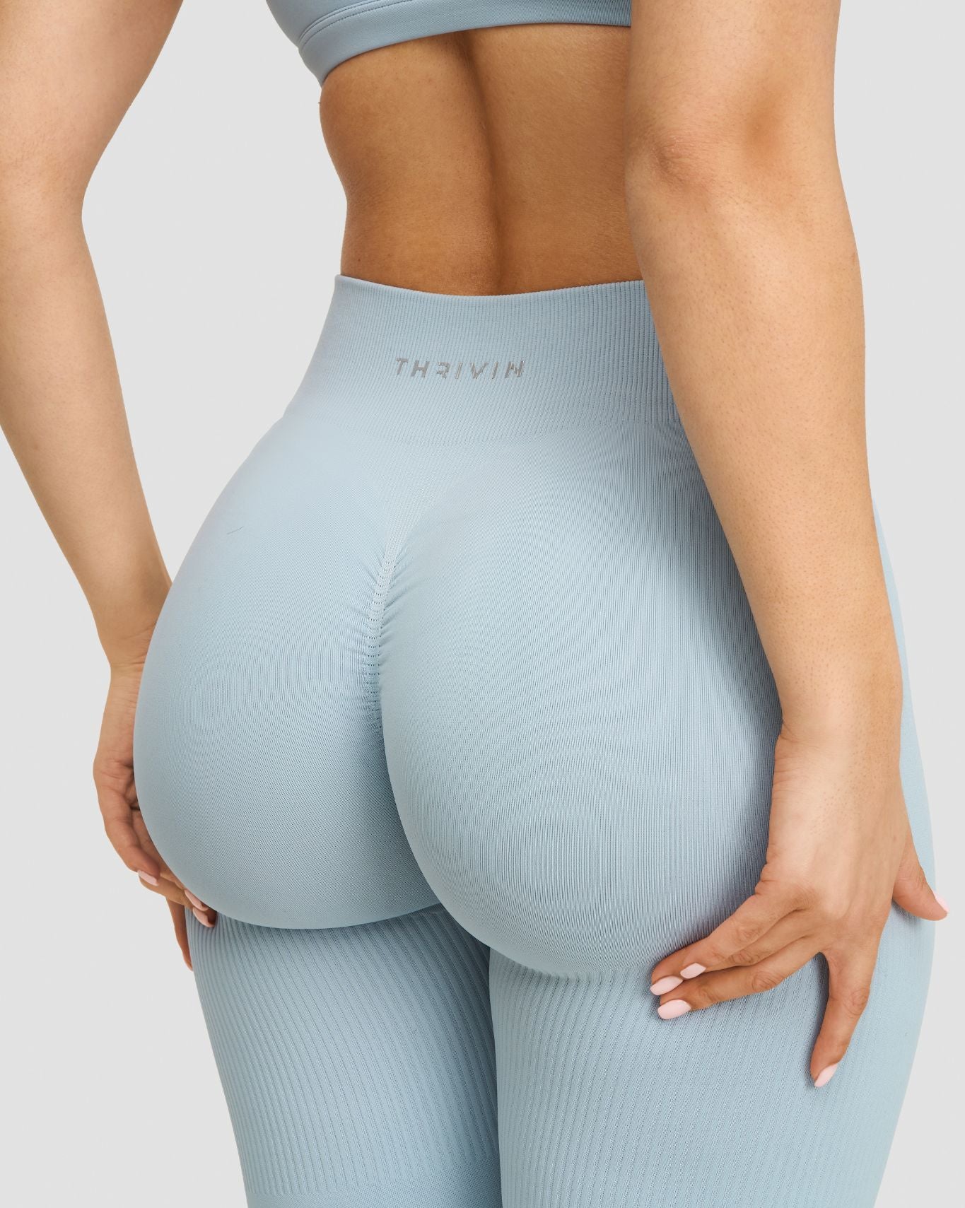 Elevate™ Sculpting Mid Waist Scrunch Leggings | Blue Haze - Image 2