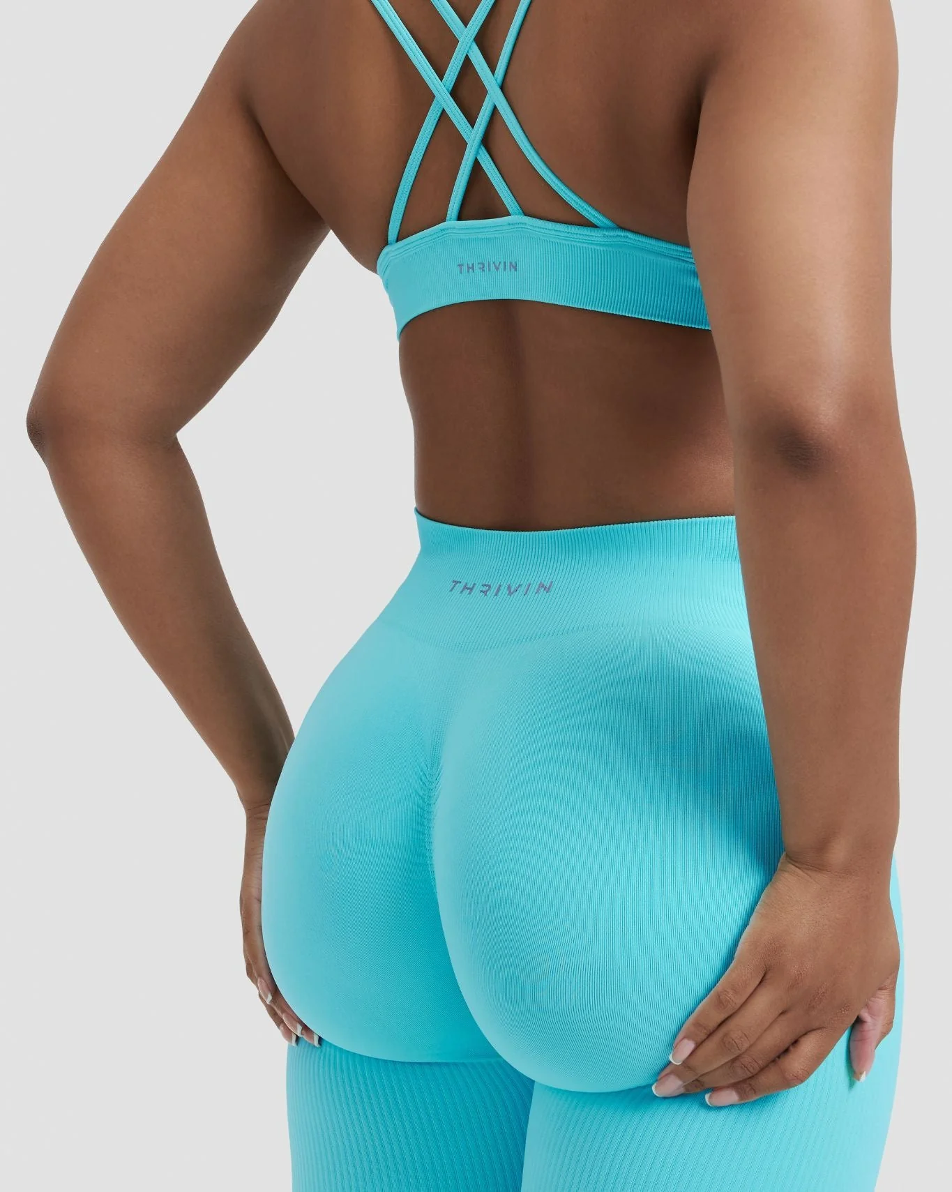Elevate™ Sculpting Mid Waist Scrunch Leggings | Clear Tides - Image 3