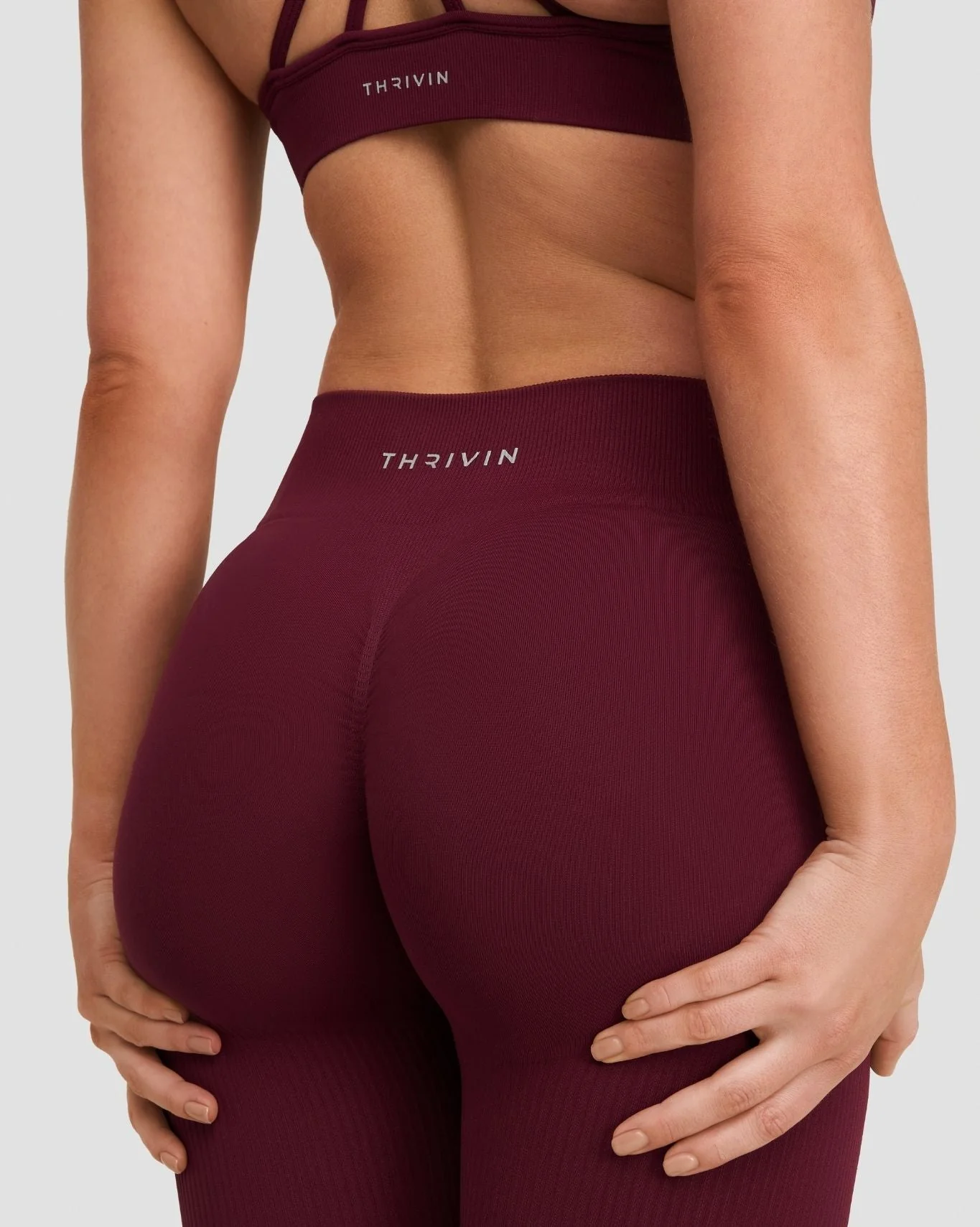 Elevate™ Sculpting Mid Waist Scrunch Leggings | Merlot - Image 2