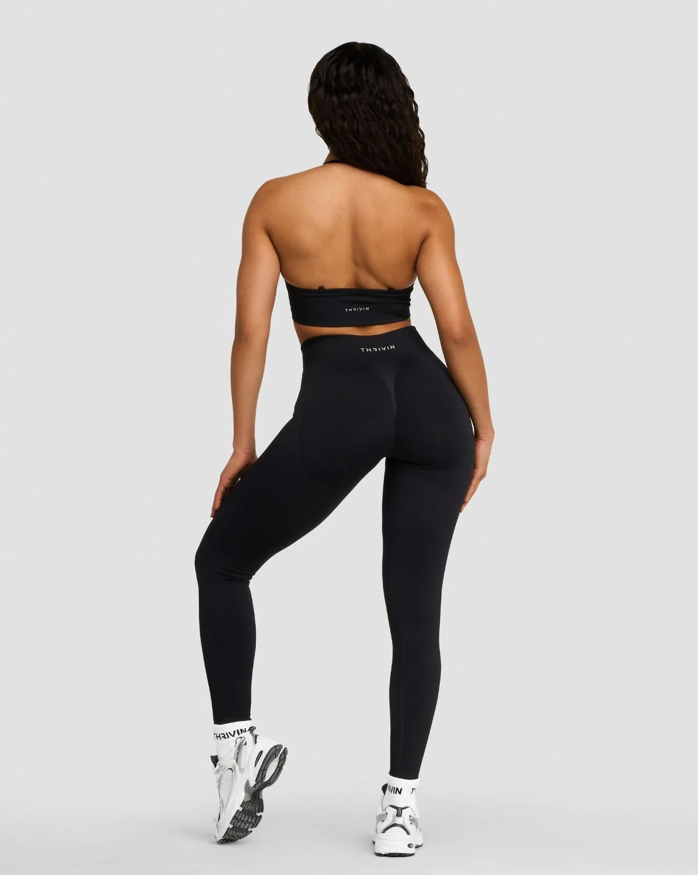 Elevate™ Sculpting Mid Waist Scrunch Leggings | Night Black - Image 4