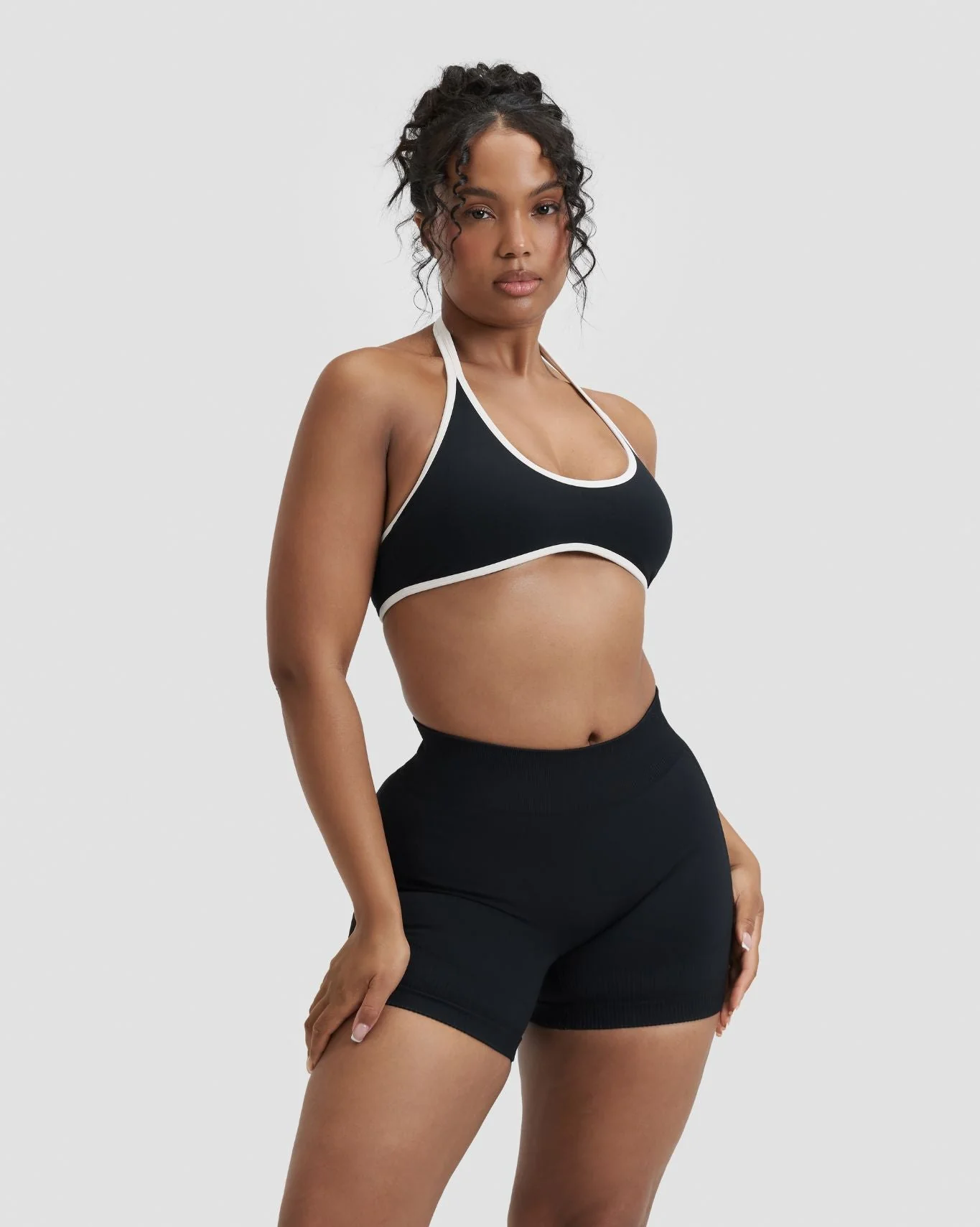 Elevate™ Sculpting Mid Waist Scrunch Shorter Shorts | Night Black - Image 4