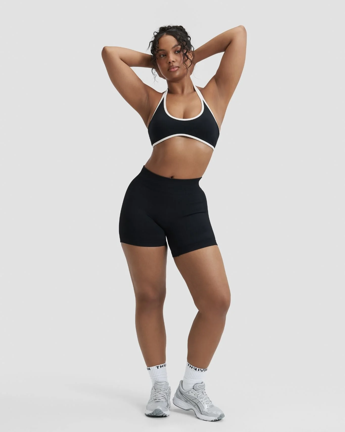 Elevate™ Sculpting Mid Waist Scrunch Shorter Shorts | Night Black - Image 5