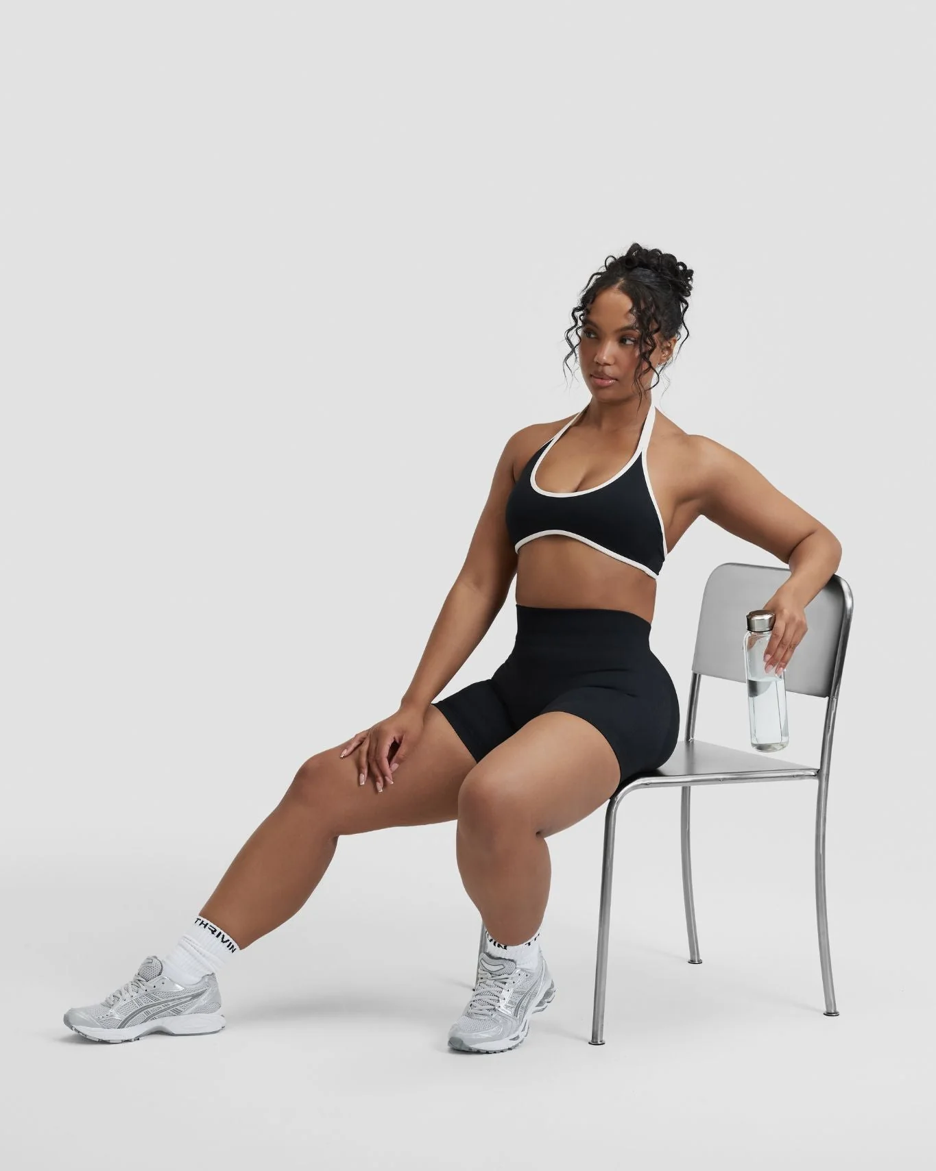 Elevate™ Sculpting Mid Waist Scrunch Shorter Shorts | Night Black - Image 6