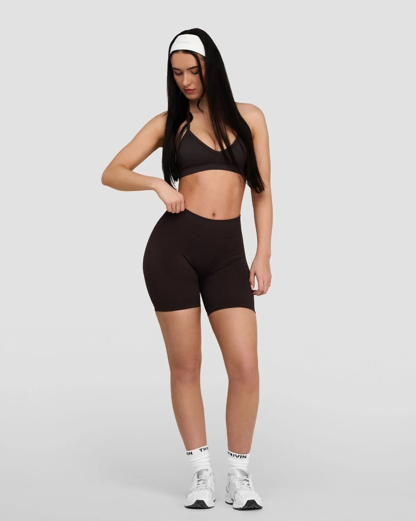 Elevate™ Sculpting Mid Waist Scrunch Shorts | Coffee - Image 5