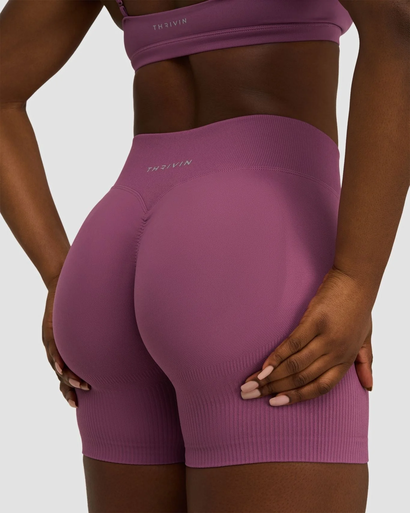 Elevate™ Sculpting Mid Waist Scrunch Shorts | Orchid Mauve - Image 2