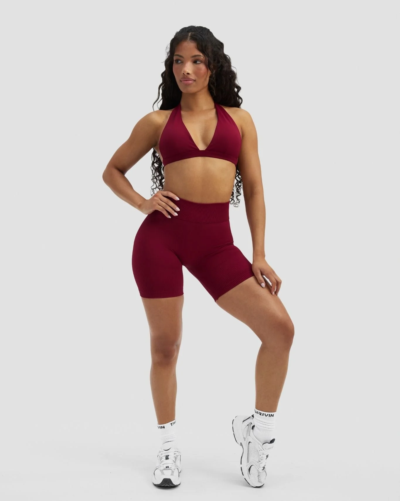 Elevate™ Sculpting Mid Waist Scrunch Shorts | Raspberry - Image 5