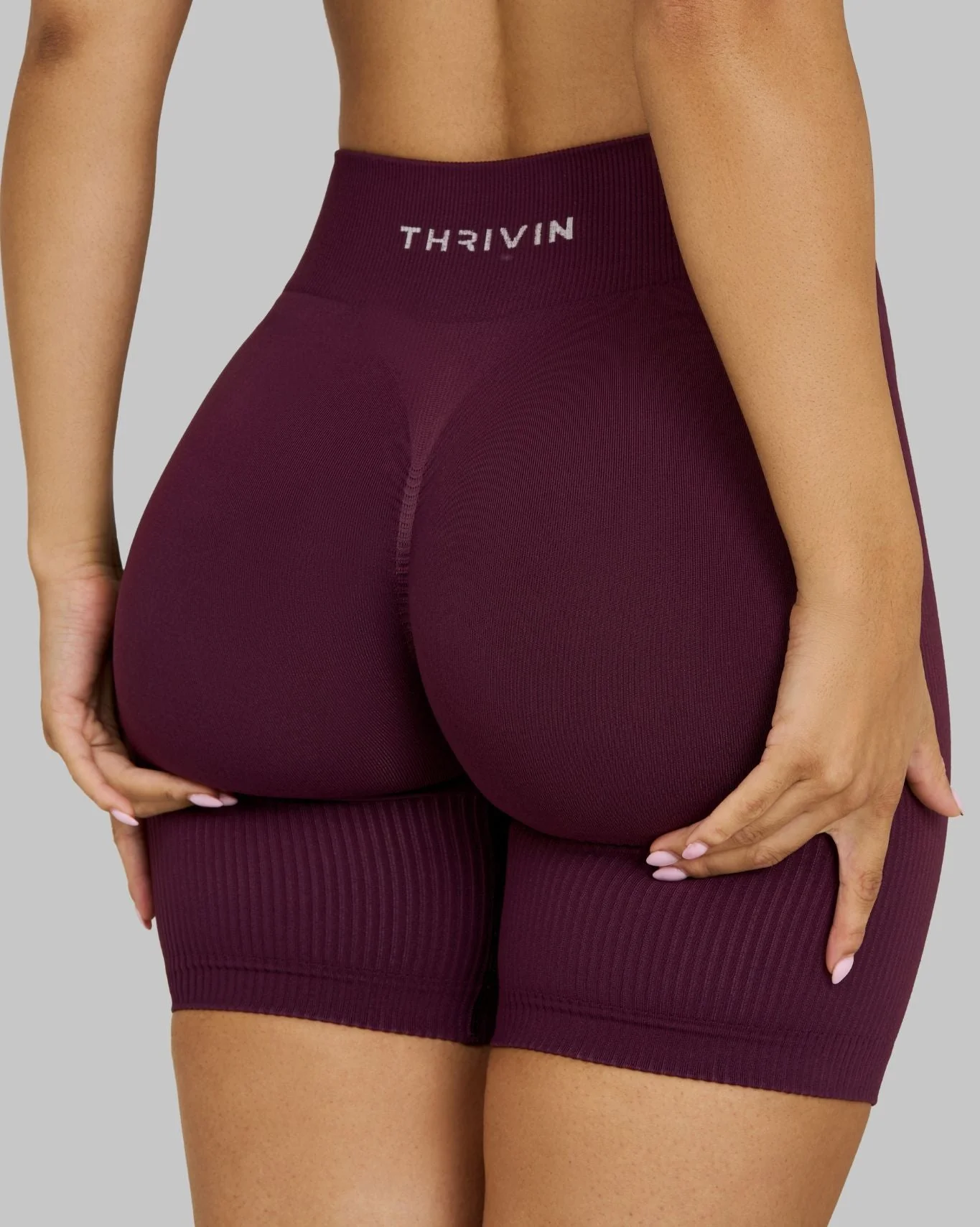 Elevate™ Sculpting Mid Waist Scrunch Shorts | Winter Plum - Image 2