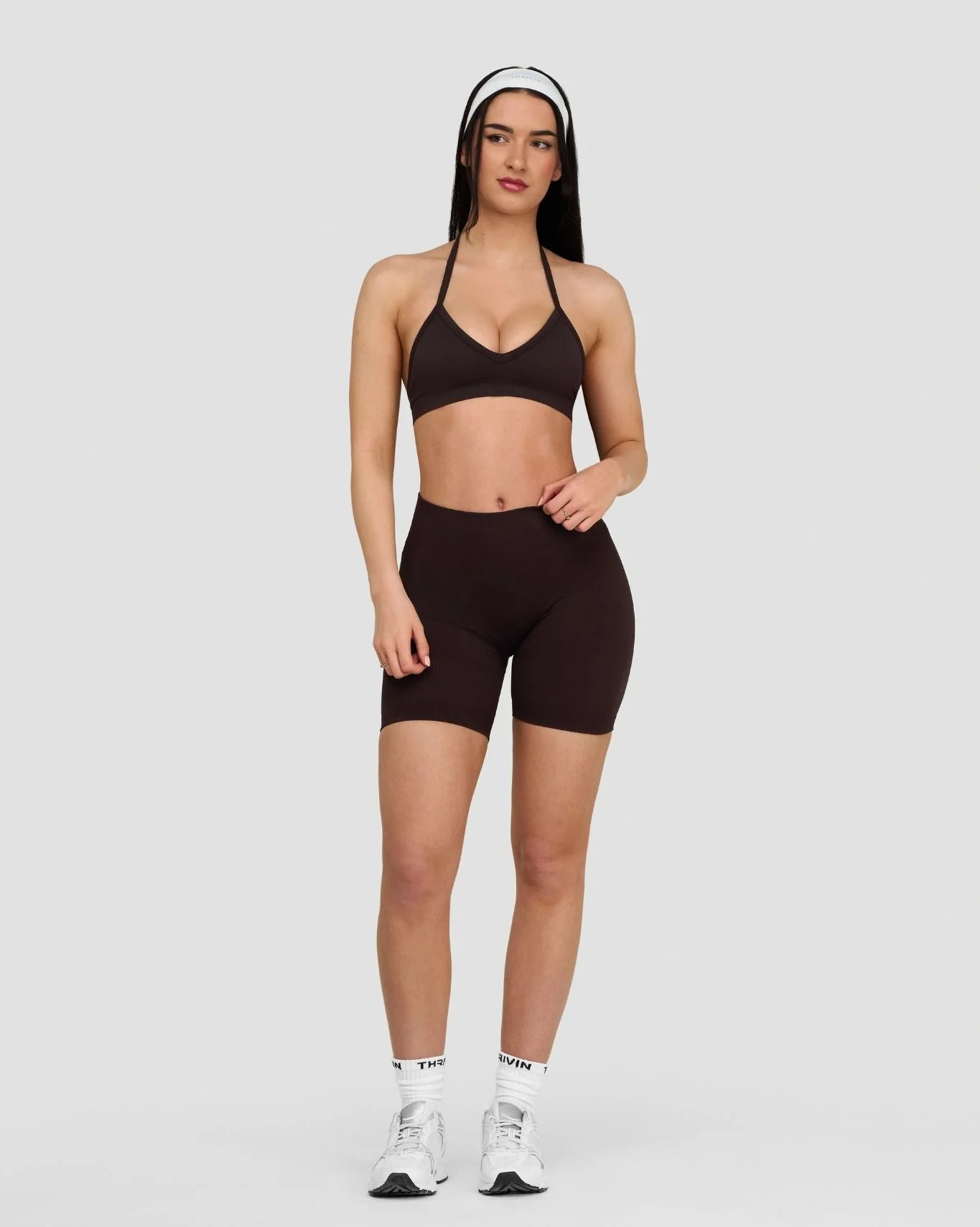 Elevate™ Sculpting Seamless Adjustable Halter Bra | Coffee - Image 3