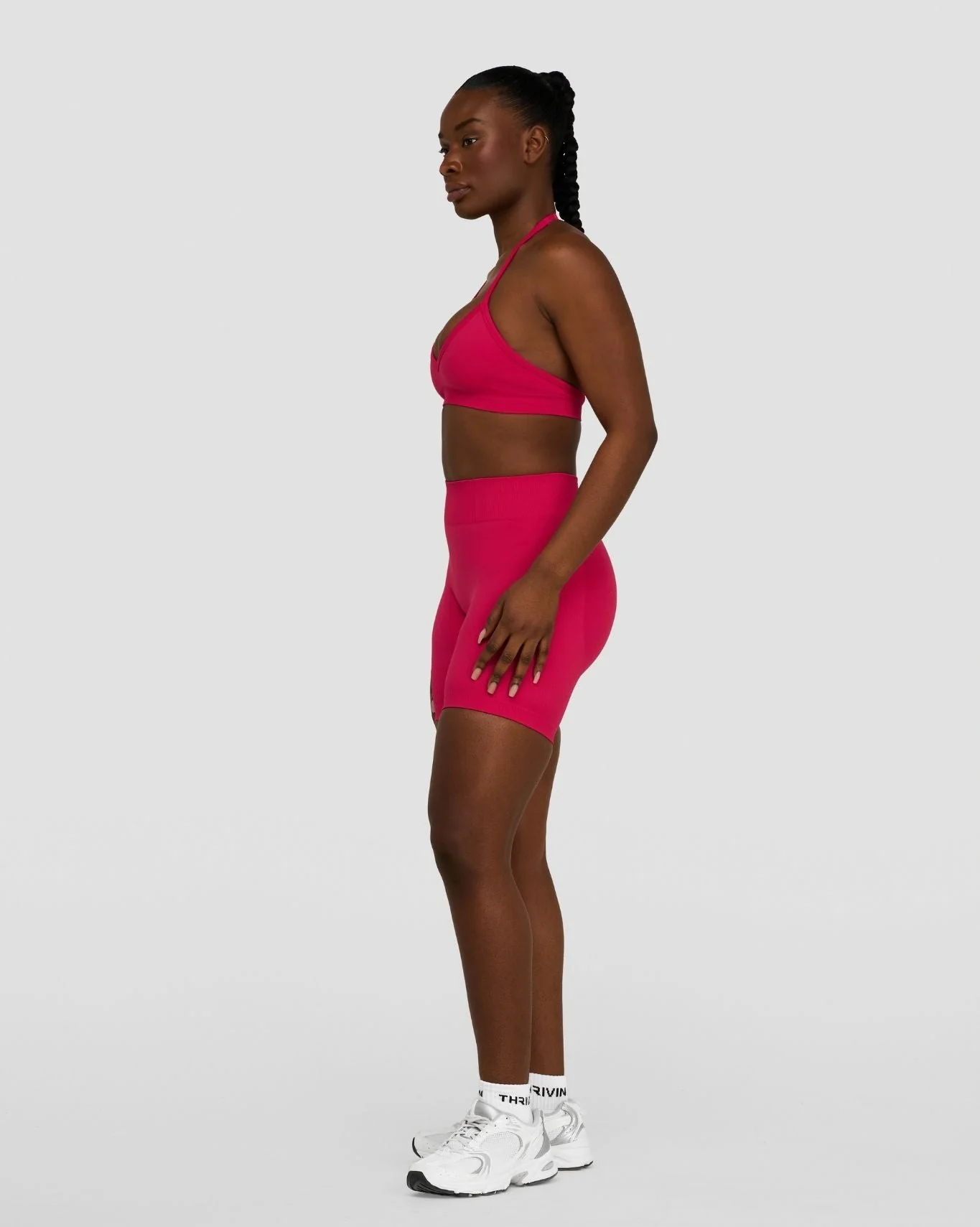 Elevate™ Sculpting Seamless Adjustable Halter Bra | Strawberry - Image 4
