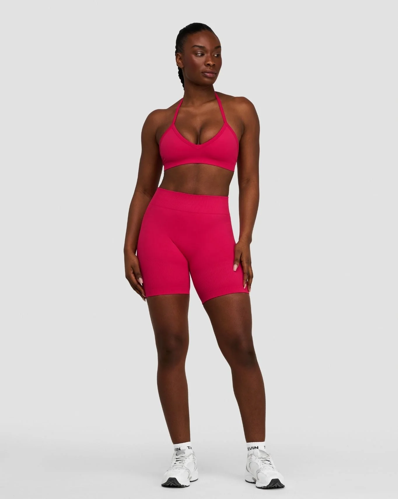 Elevate™ Sculpting Seamless Adjustable Halter Bra | Strawberry - Image 6