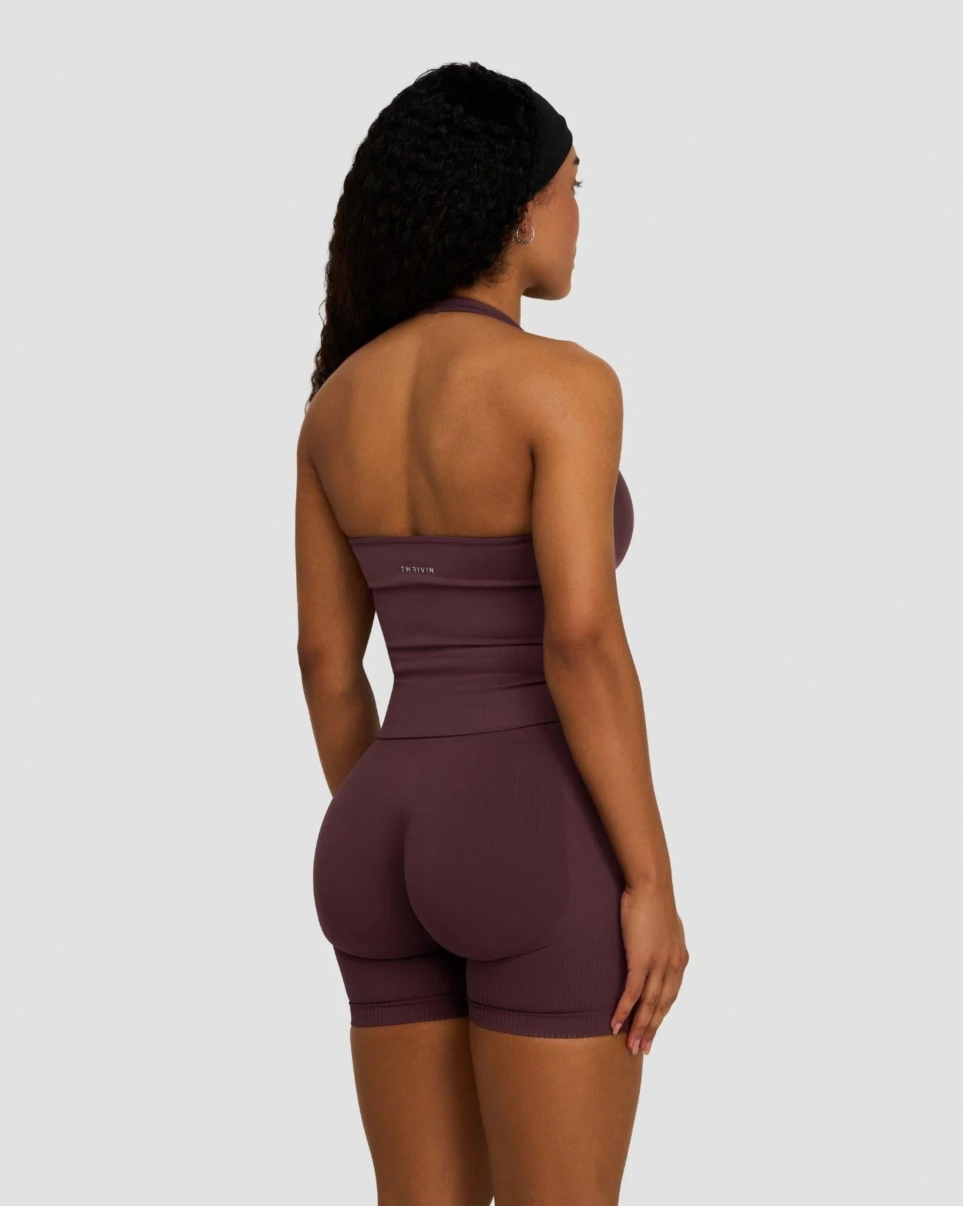 Elevate™ Sculpting Seamless Halterneck Top | Dark Mauve - Image 2
