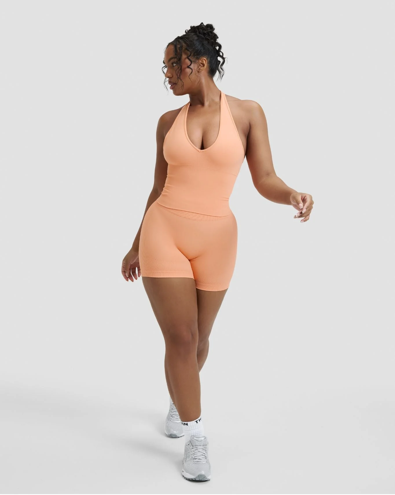 Elevate™ Sculpting Seamless Halterneck Top | Melon Ice - Image 5
