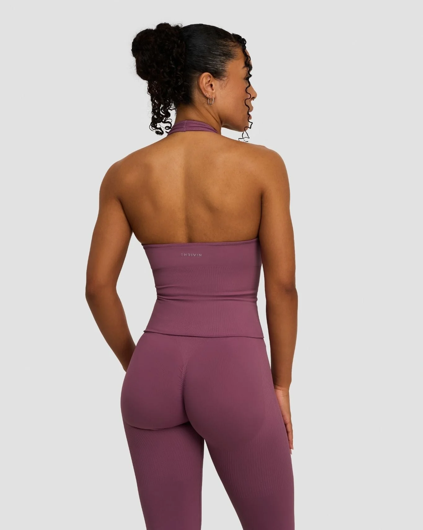 Elevate™ Sculpting Seamless Halterneck Top | Orchid Mauve - Image 2
