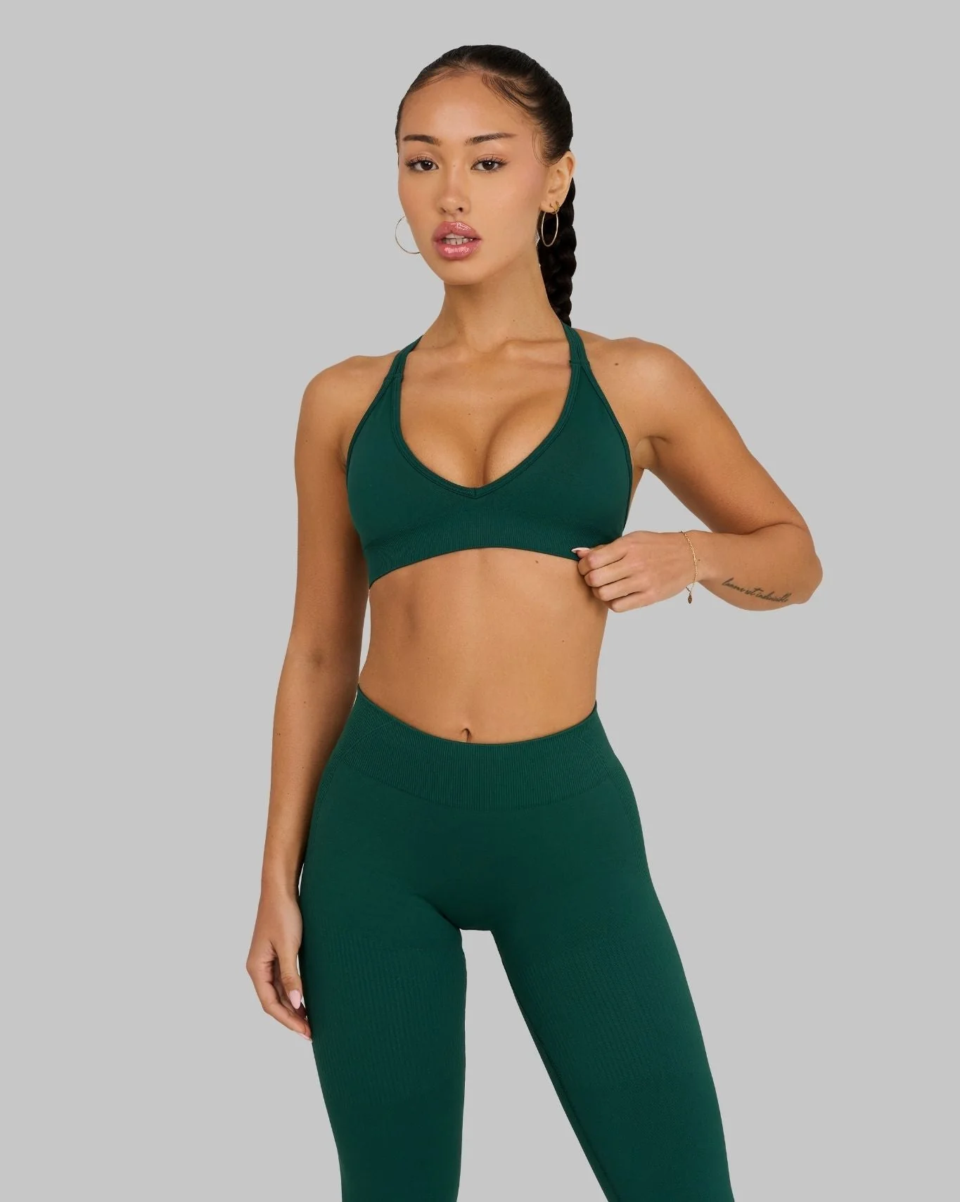 Elevate™ Sculpting Seamless High Apex Bra | Pine Green - Image 3