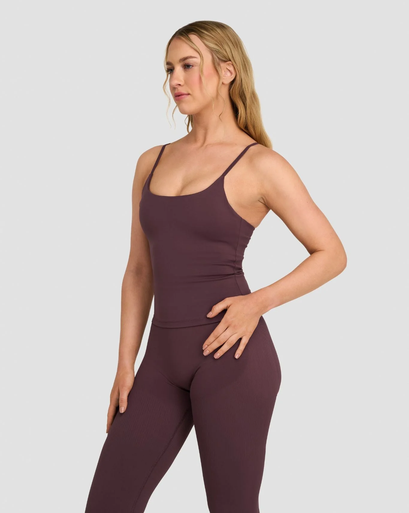Elevate™ Sculpting Seamless Scoop Neck Cami | Dark Mauve - Image 5