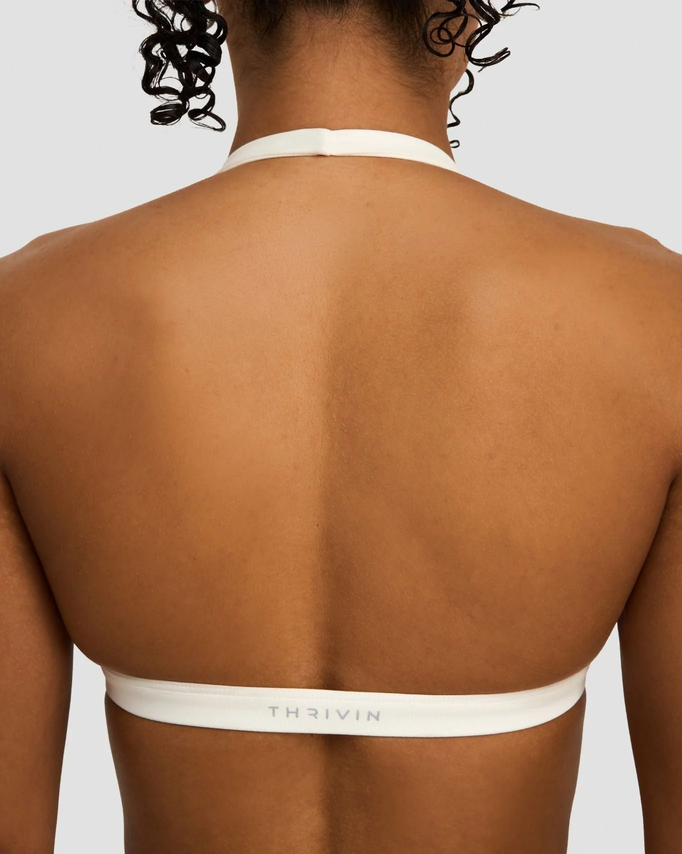 Elevate™ Sculpting Seamless V-Neck Halter Bra | Cream - Image 5