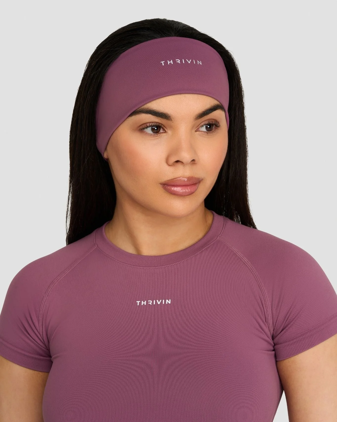 The Essential Collection Chrome Logo Headband | Orchid Mauve - Image 4