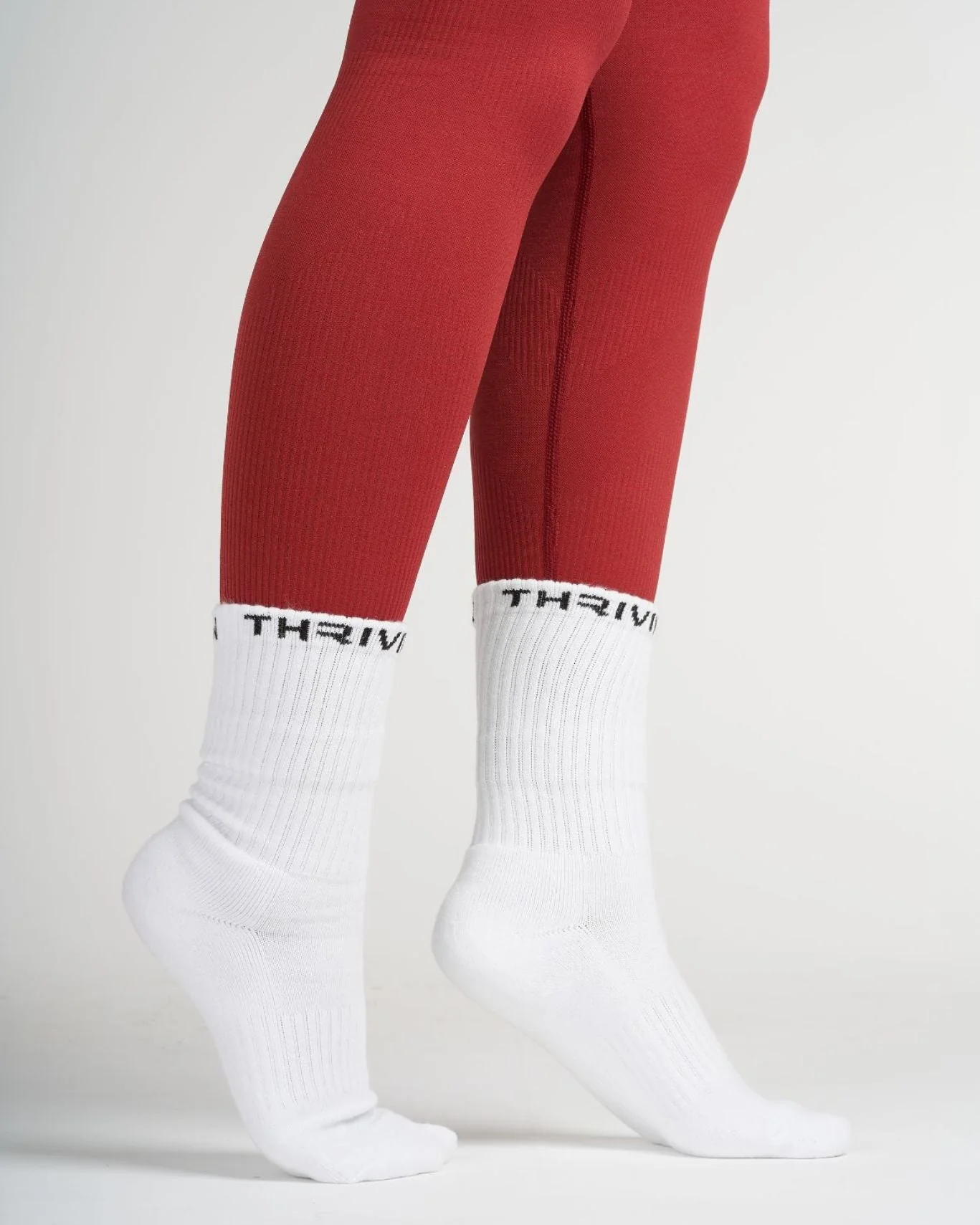 THRIVIN Silk Socks Long | White - Image 3